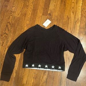 Katie J Top with Star Hem Black Size Large